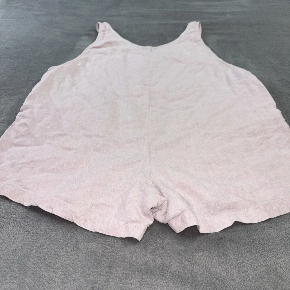 Beyond Nine Jumpsuit Womens M Pink Playsuit Romper 100% Linen Pocket Made in UK - Picture 3 of 14